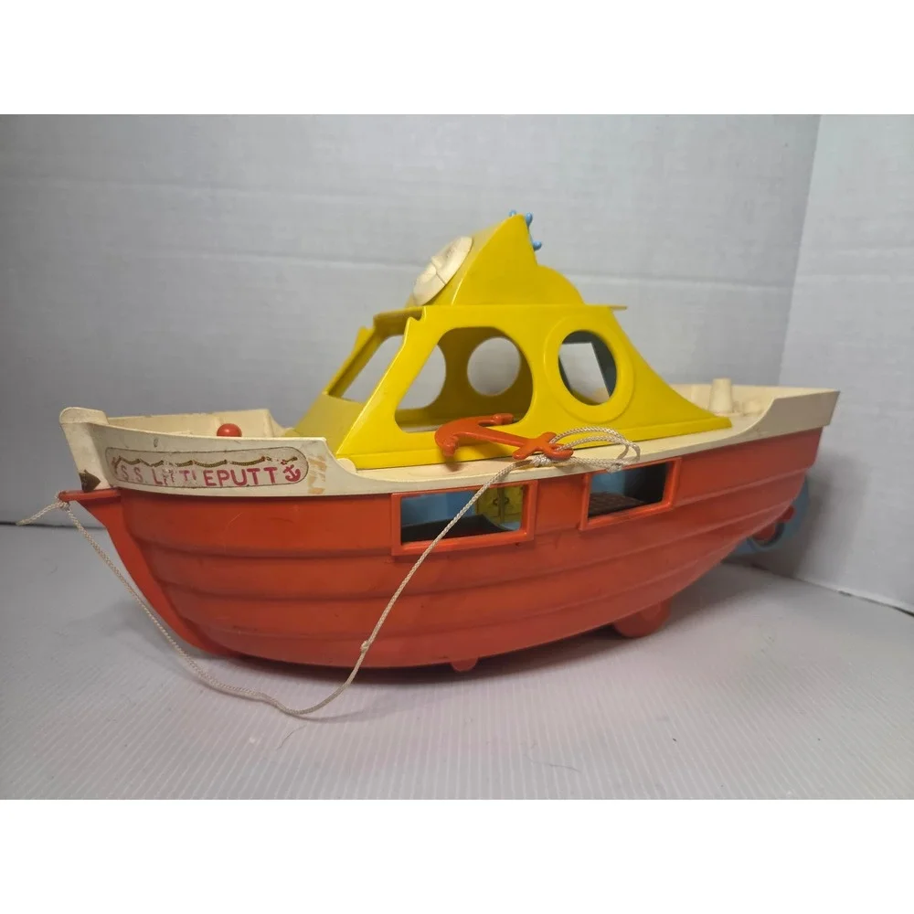 Hasbro Weebles S.S. Littleputt Houseboat Toy Large Red Yellow Vintage 1970s Old